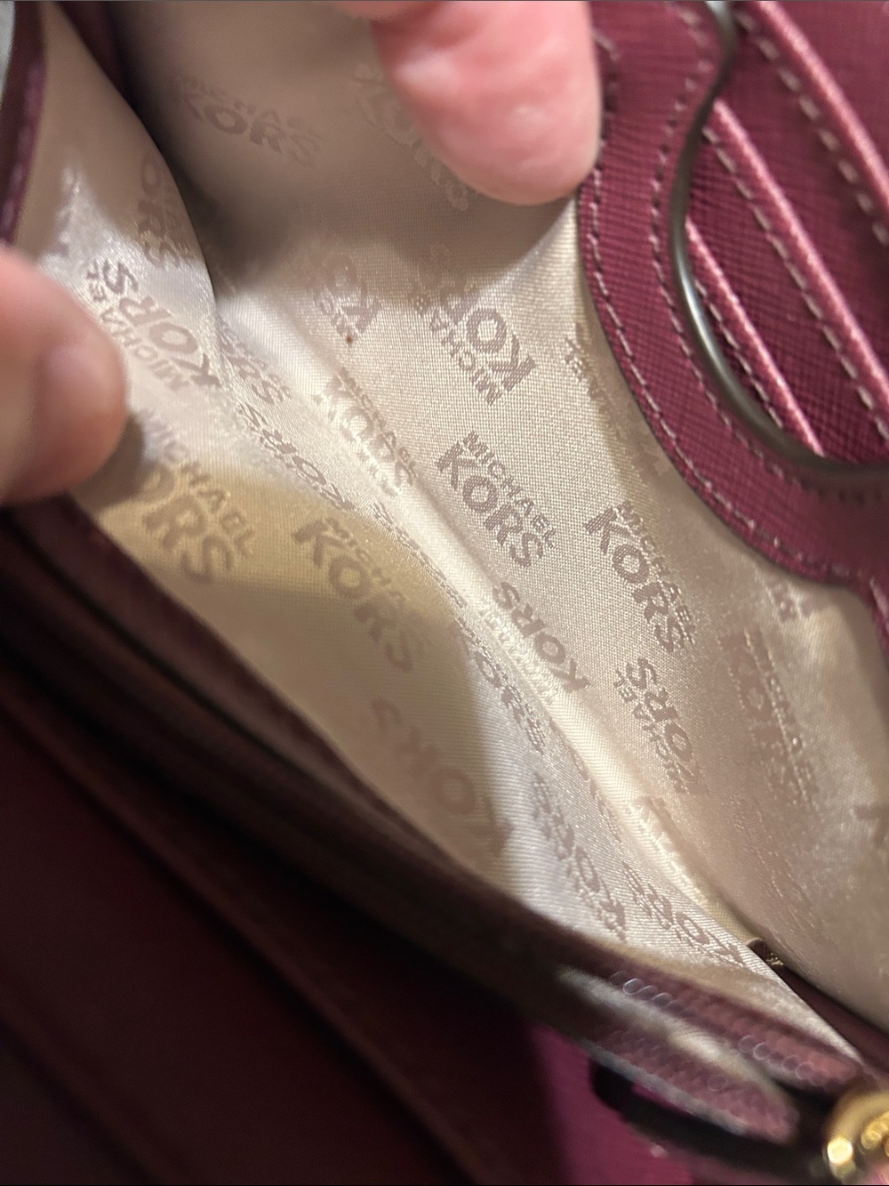 Michael Kors Purple Paisley Zip-Around Wristlet - Picture 5 of 9
